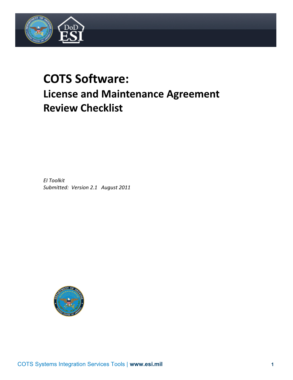 License and Maintenance Agreement