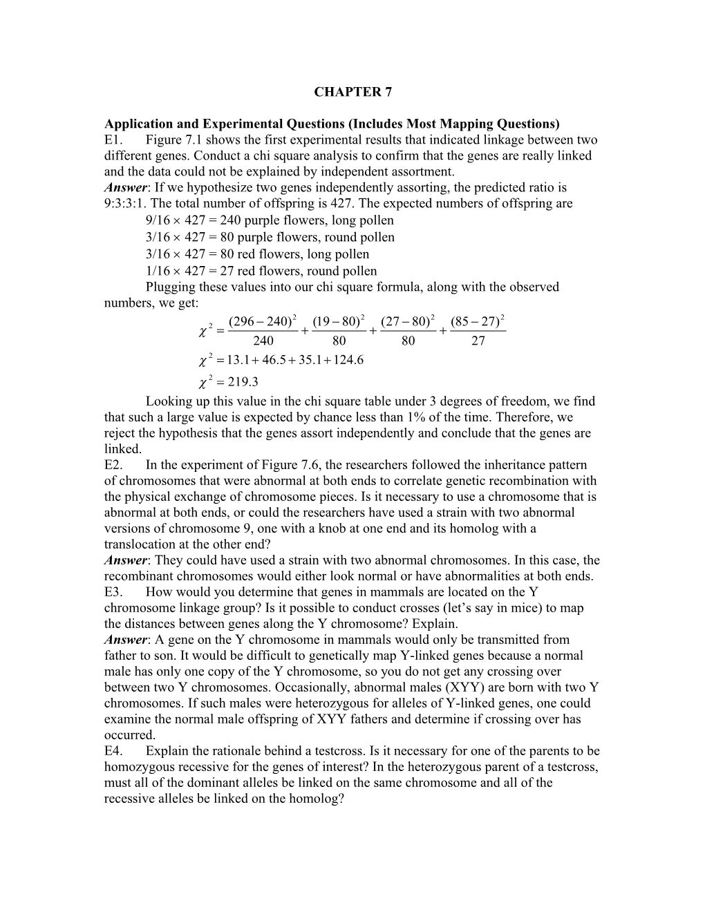 Application and Experimental Questions (Includes Most Mapping Questions)