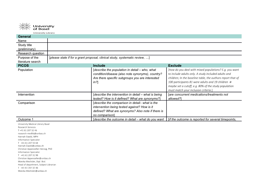 I Have a Draft Search Strategy and Need Advice from an Information Specialist to Finalize It