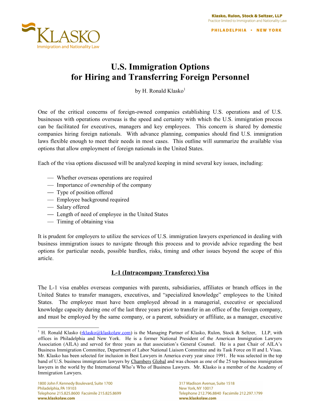 HRK/Article/ U.S. Immigration Options for Hiring and (00567258)
