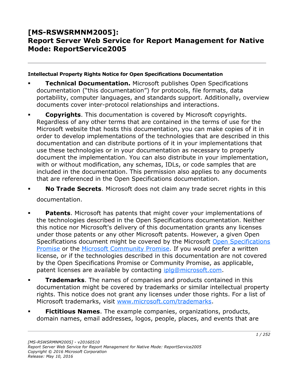 Report Server Web Service for Report Management for Native Mode: Reportservice2005