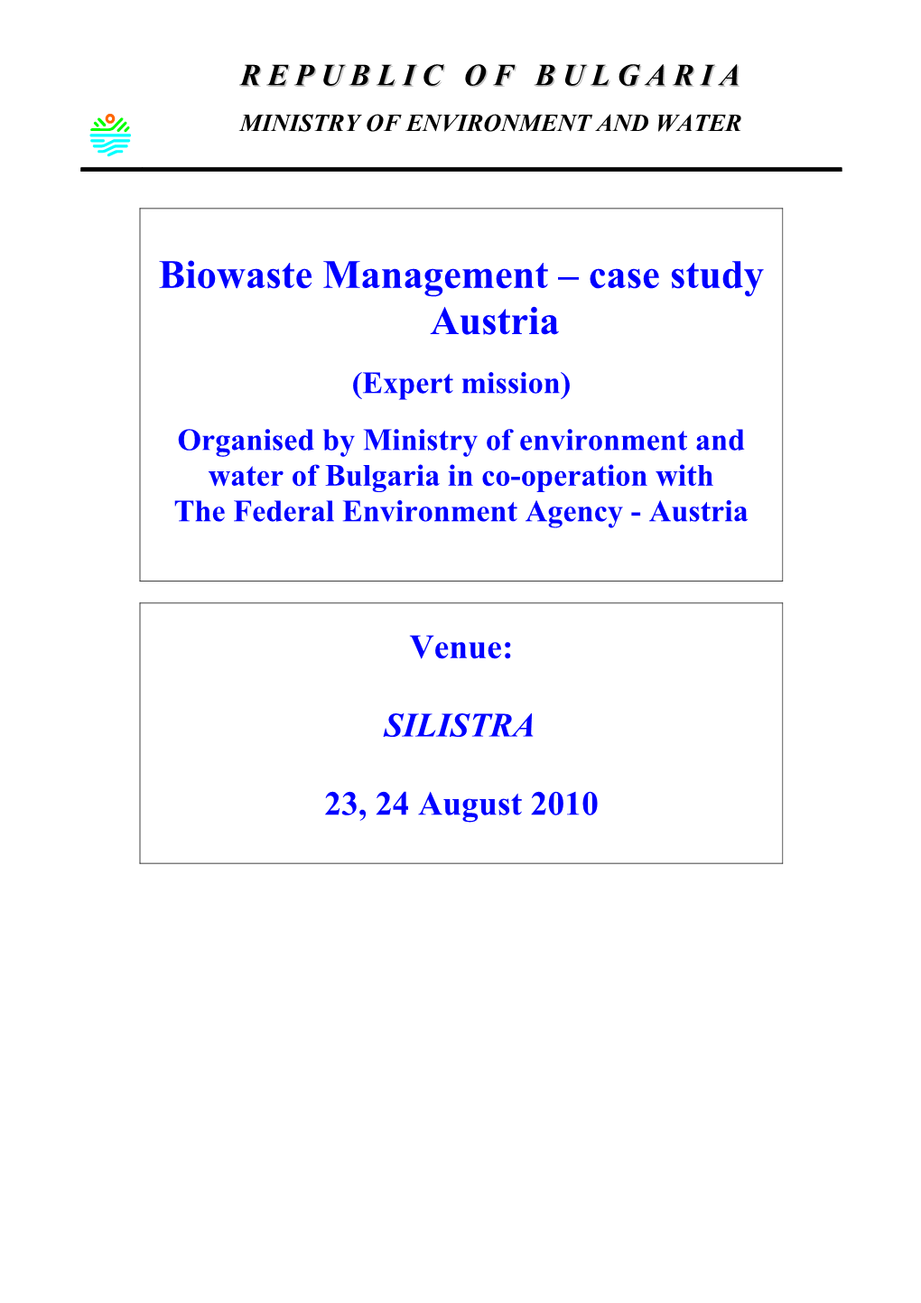 Biowaste Management Case Study Austria