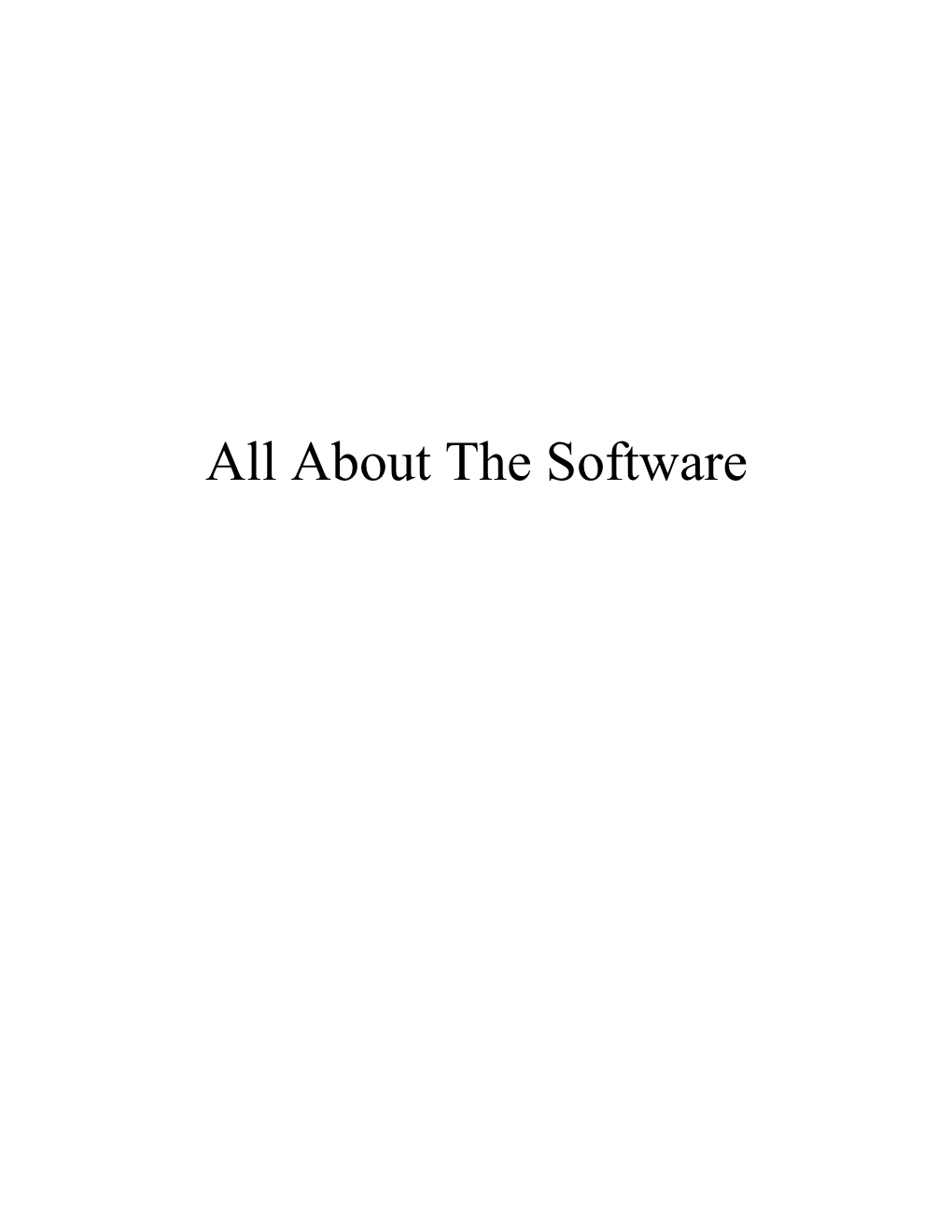 About the Software