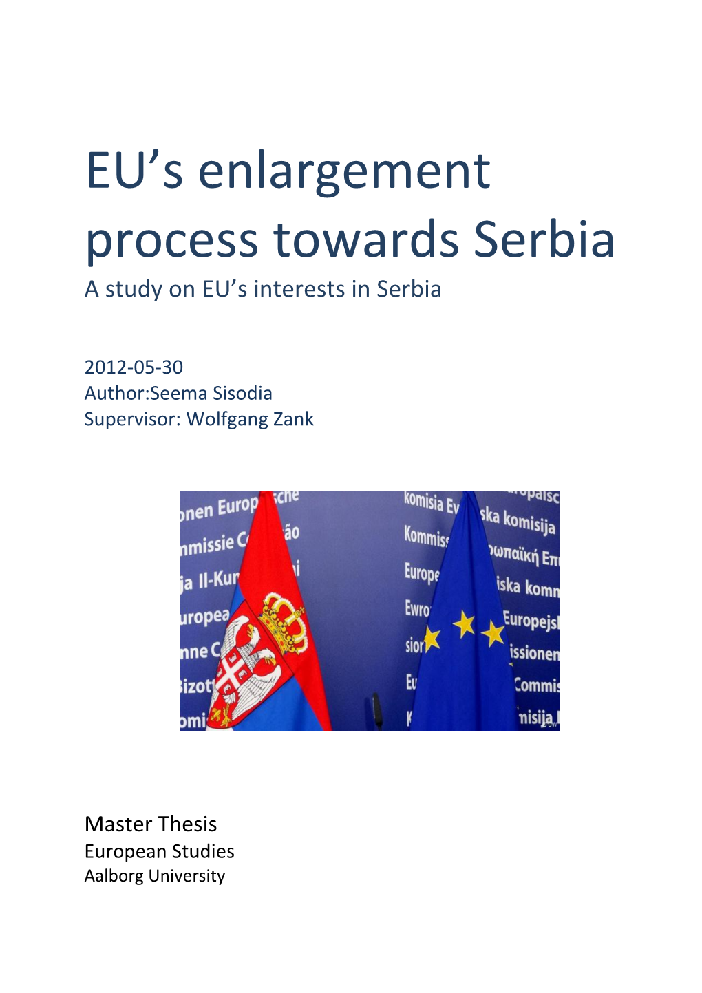 EU S Enlargement Process Towards Serbia