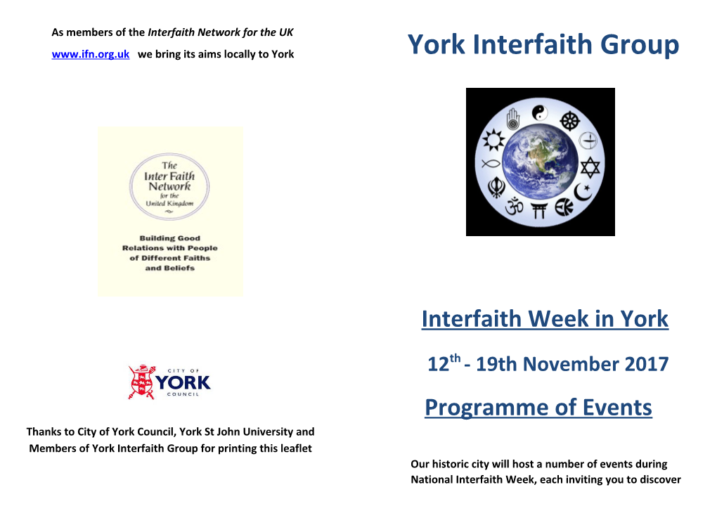 As Members of the Interfaith Network for the UK