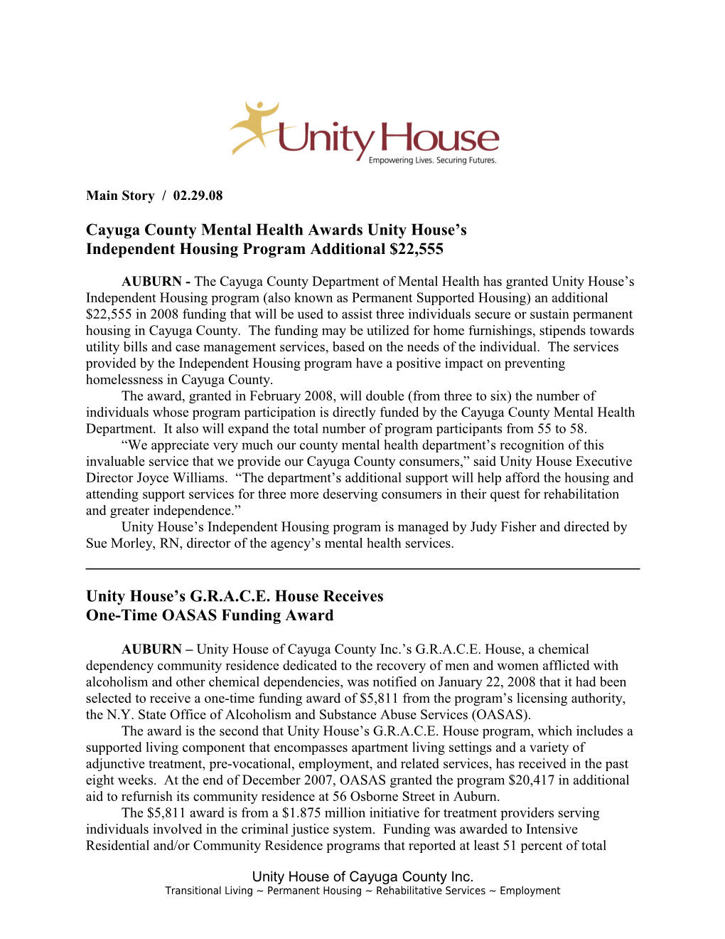 Cayugacounty Mental Health Awards Unity House S