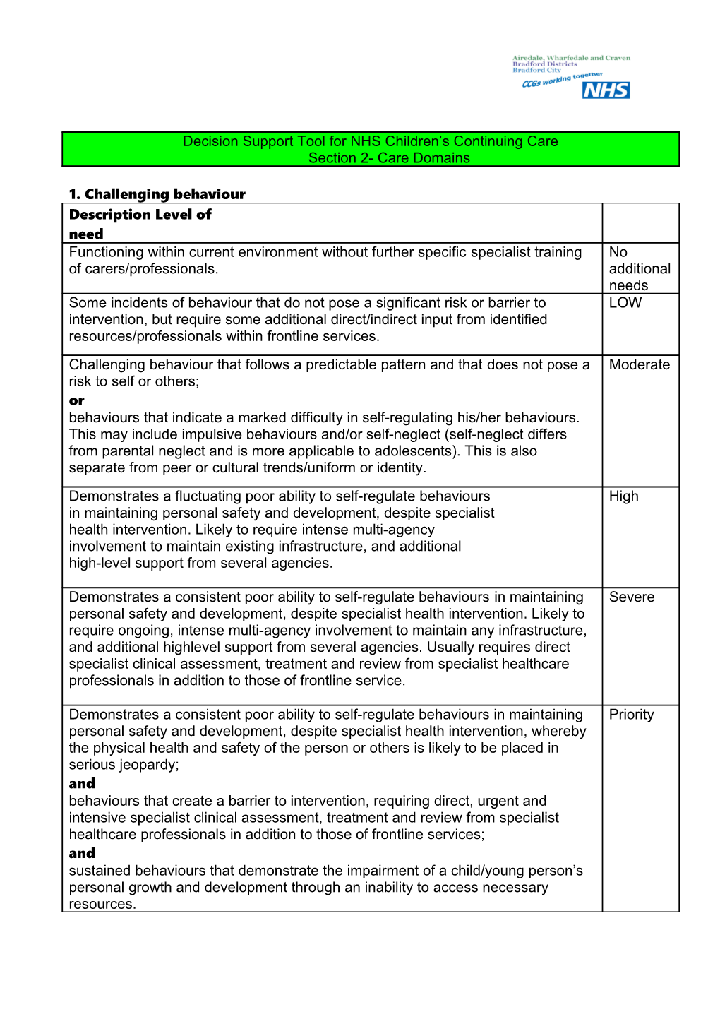 NHS Continuing Healthcare - Children