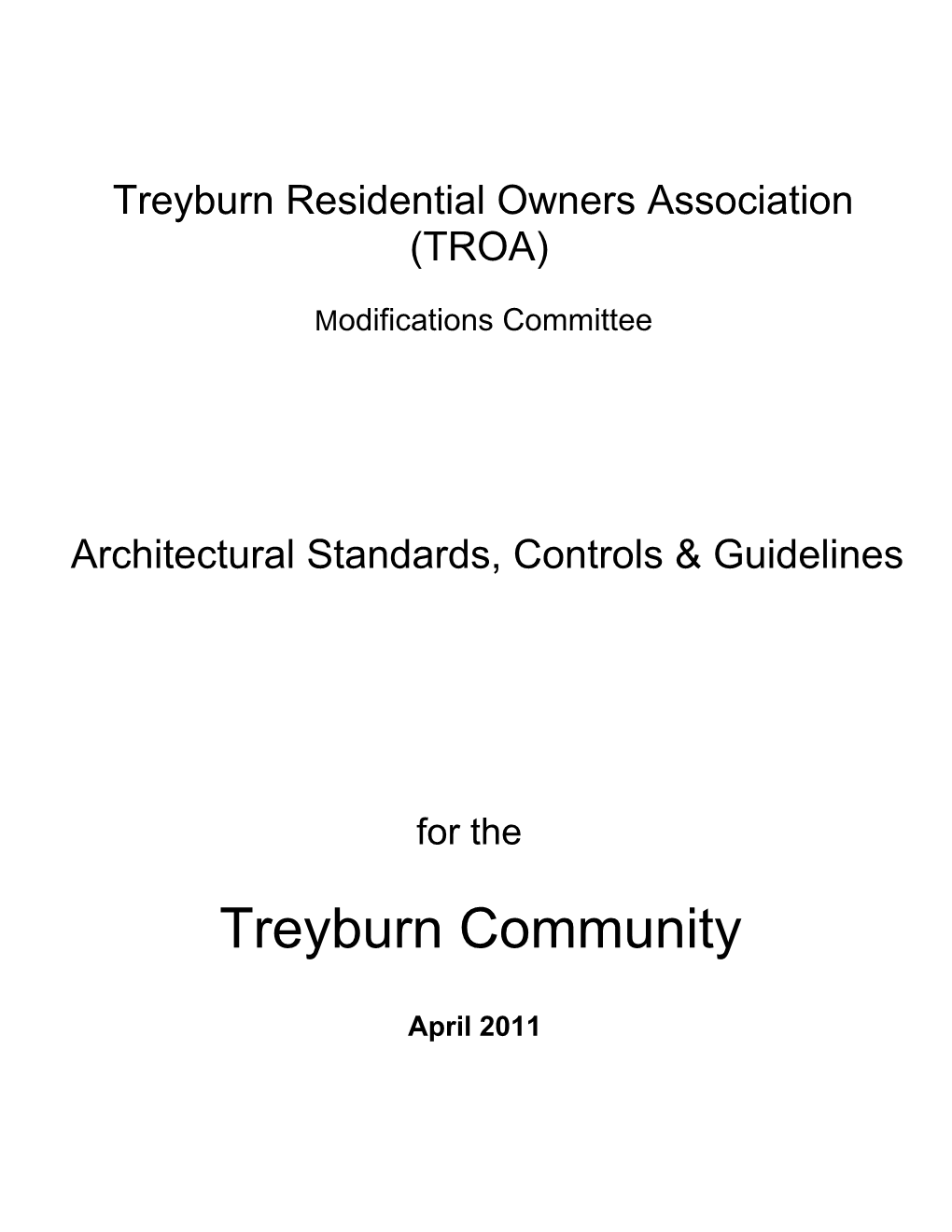 Treyburn Residential Owners Association