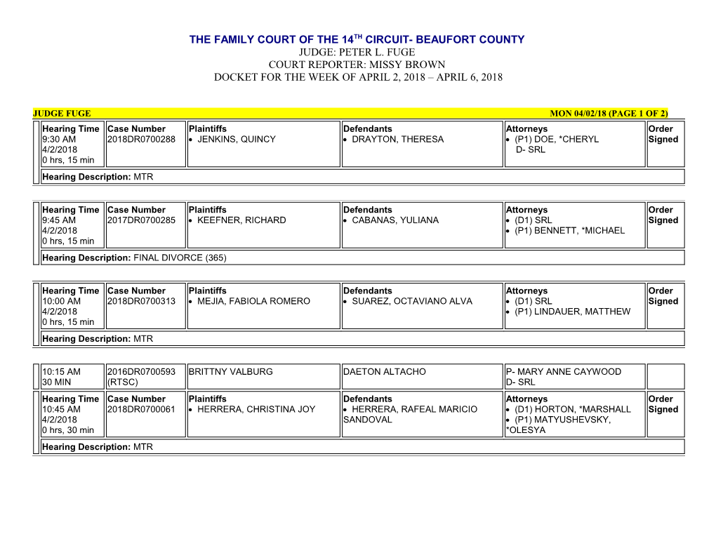 Judge Fuge Mon 04/02/18 (Page 1 of 2)