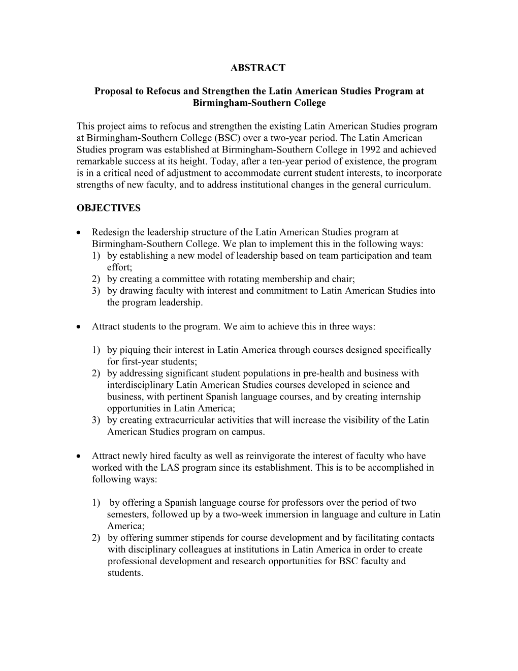 Undergraduate International Studies and Foreign Language Program - Abstracts 2003 (MS Word)