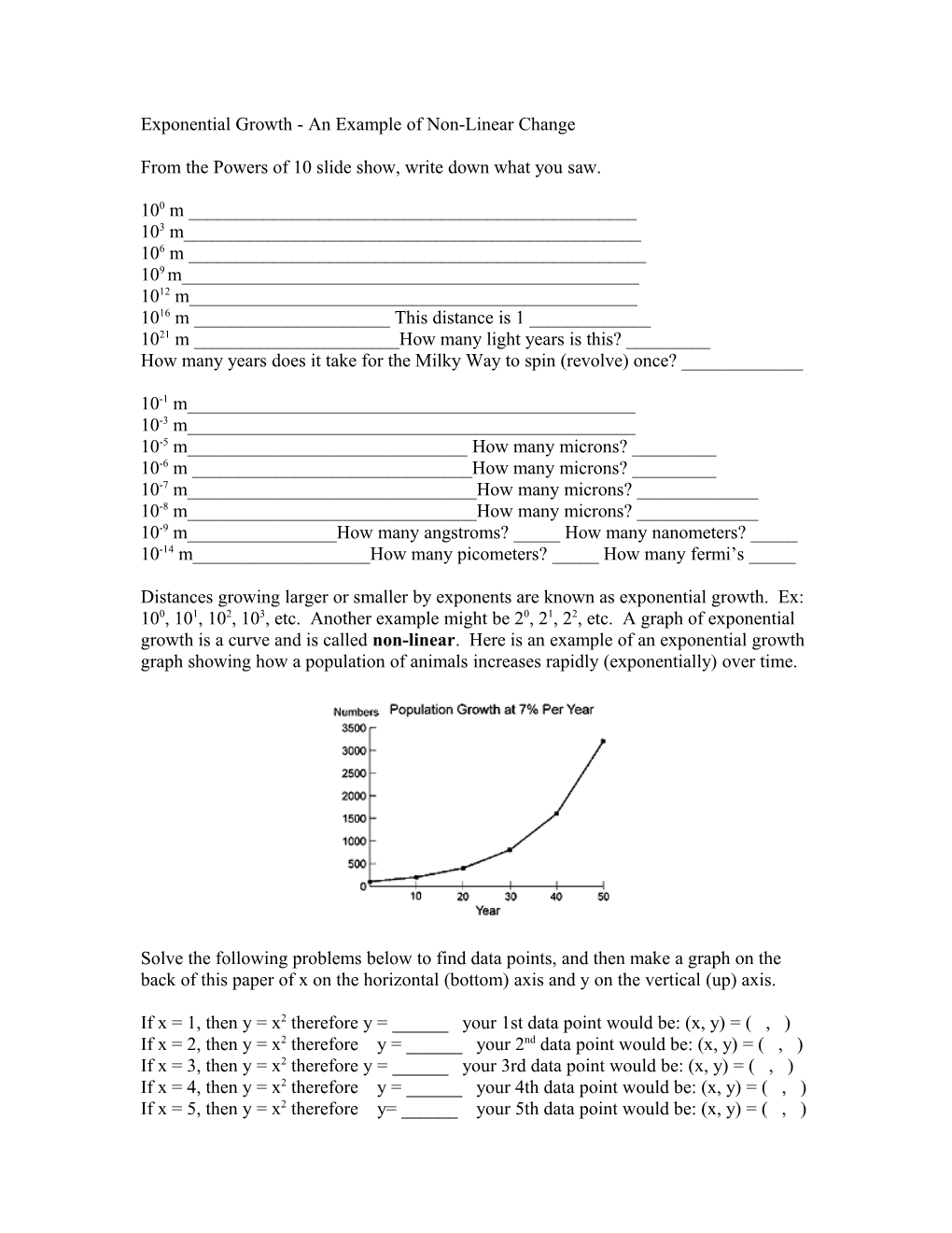 Exponential and Arithmetic Growth