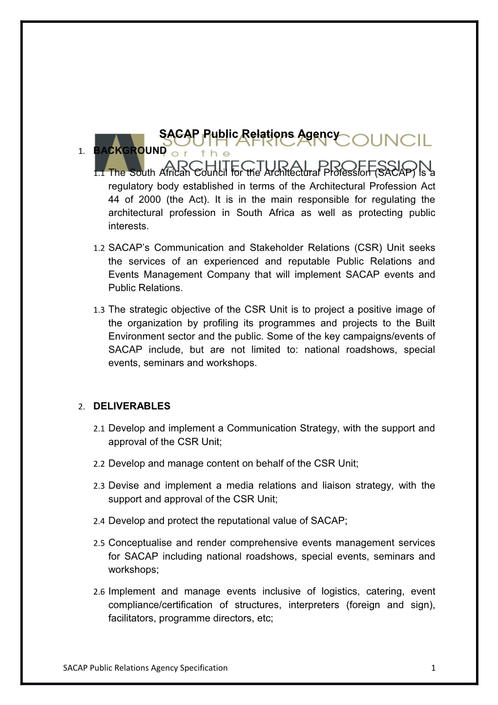 SACAP Public Relations Agency