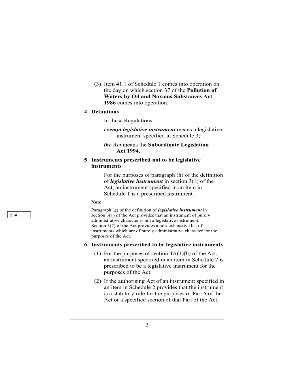 Subordinate Legislation (Legislative Instruments) Regulations 2011