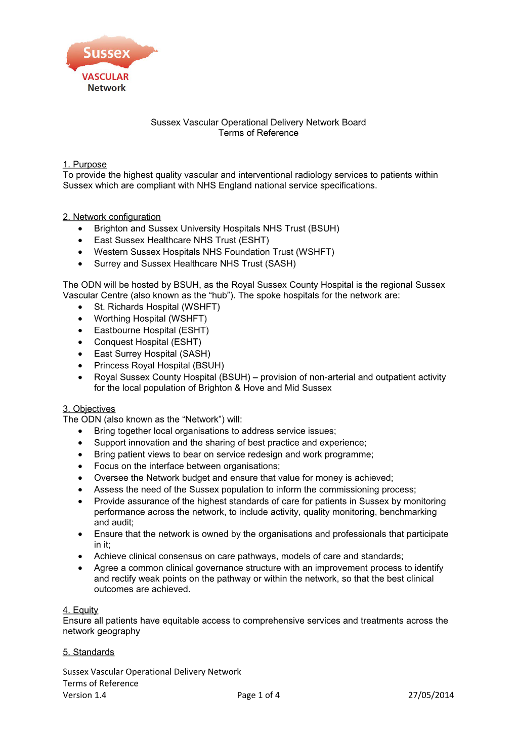 Sussex Vascular Operational Delivery Network Board