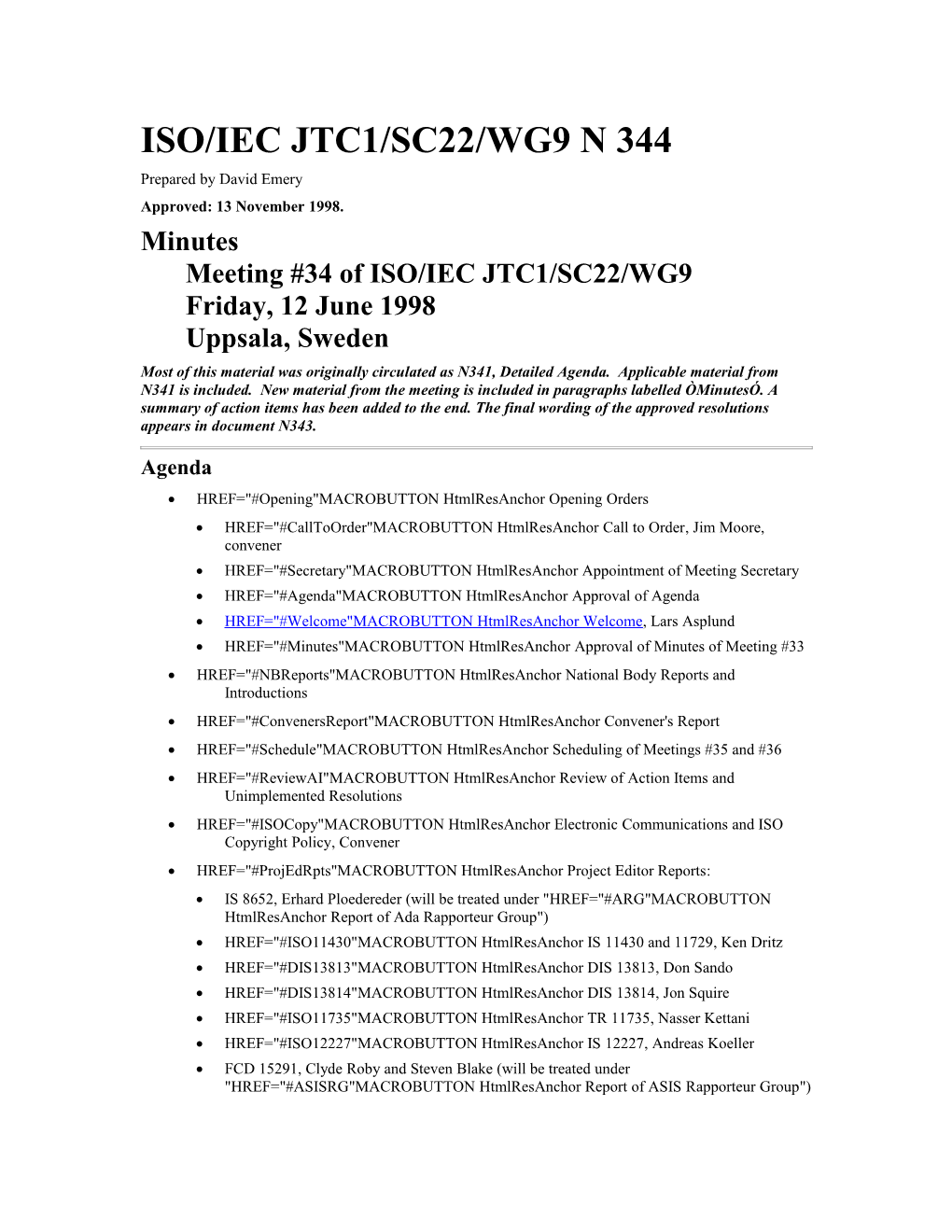 Iso/Iec Jtc1/Sc22/Wg9 Draft N 344