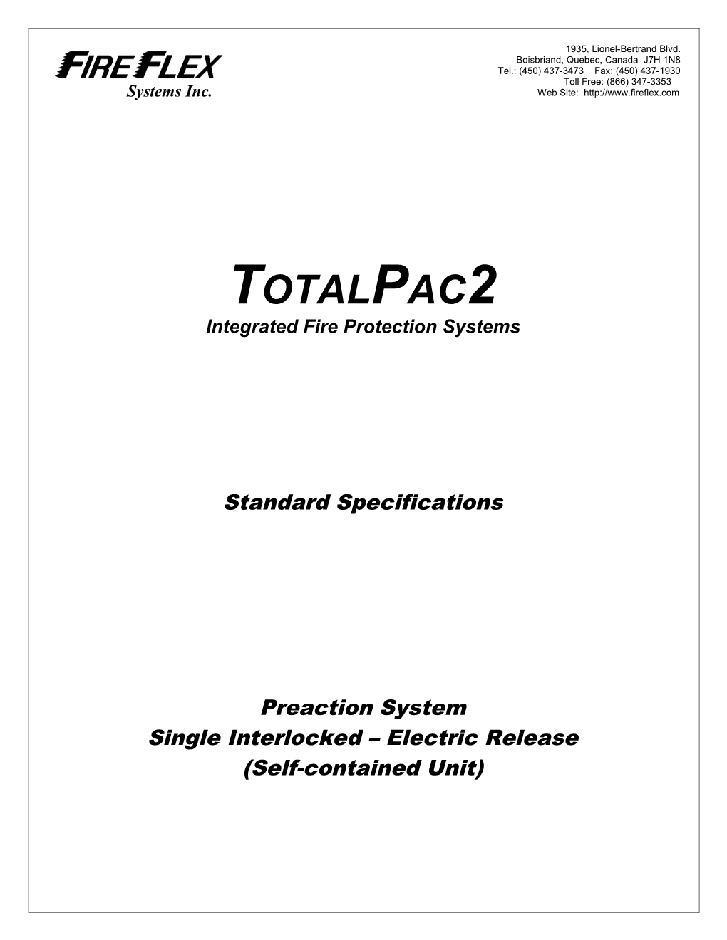 Devis Type Pour Les Systèmes TOTALPAC