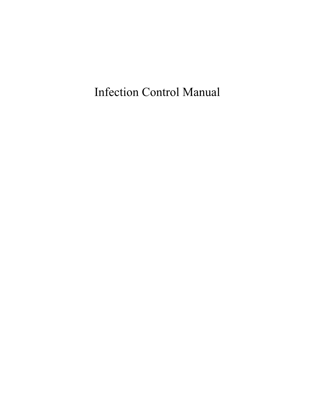 ECU School of Dental Medicine Infection Control Manual