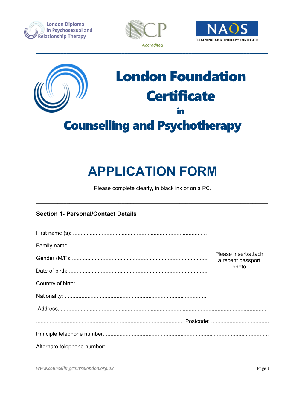 London Foundation Certificate