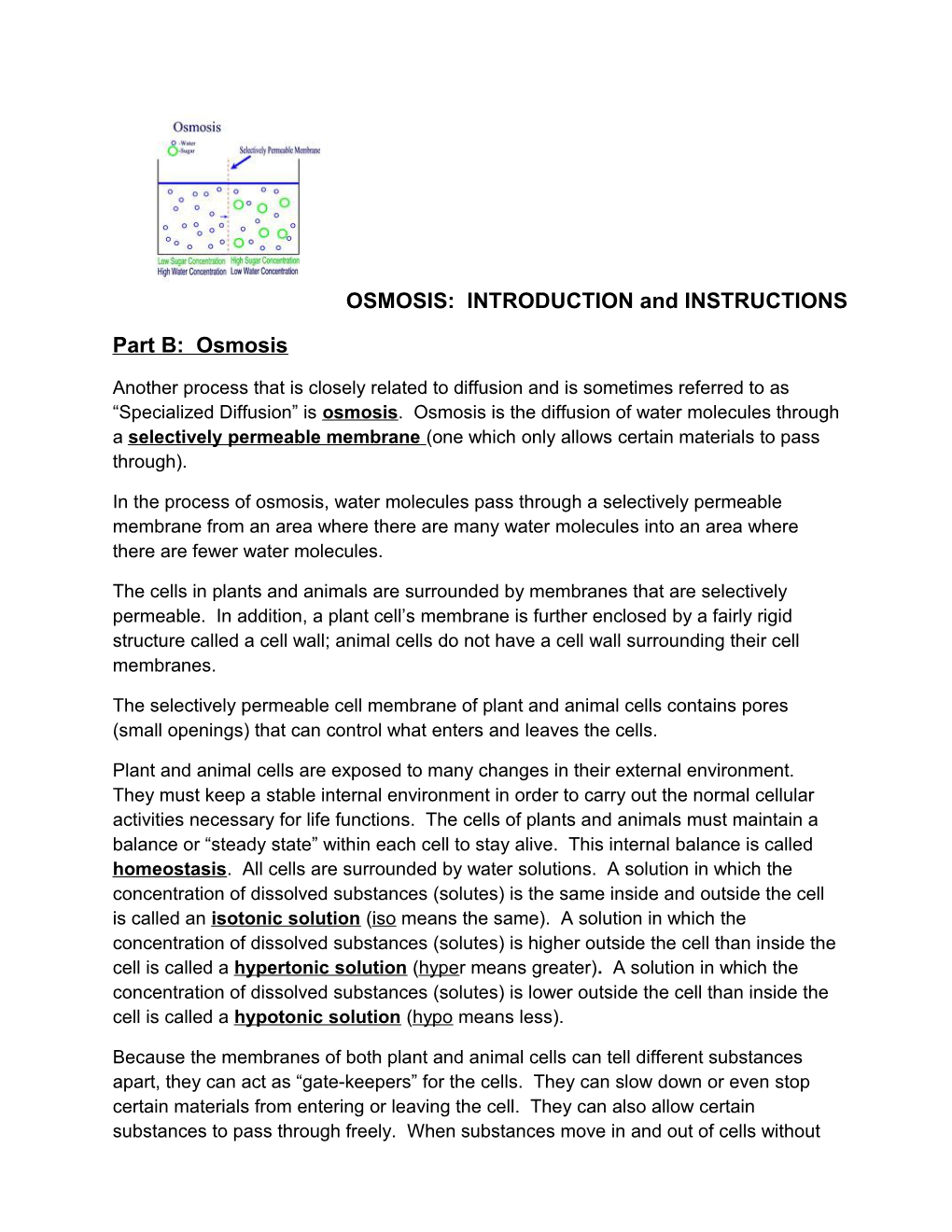 OSMOSIS: INTRODUCTION and INSTRUCTIONS