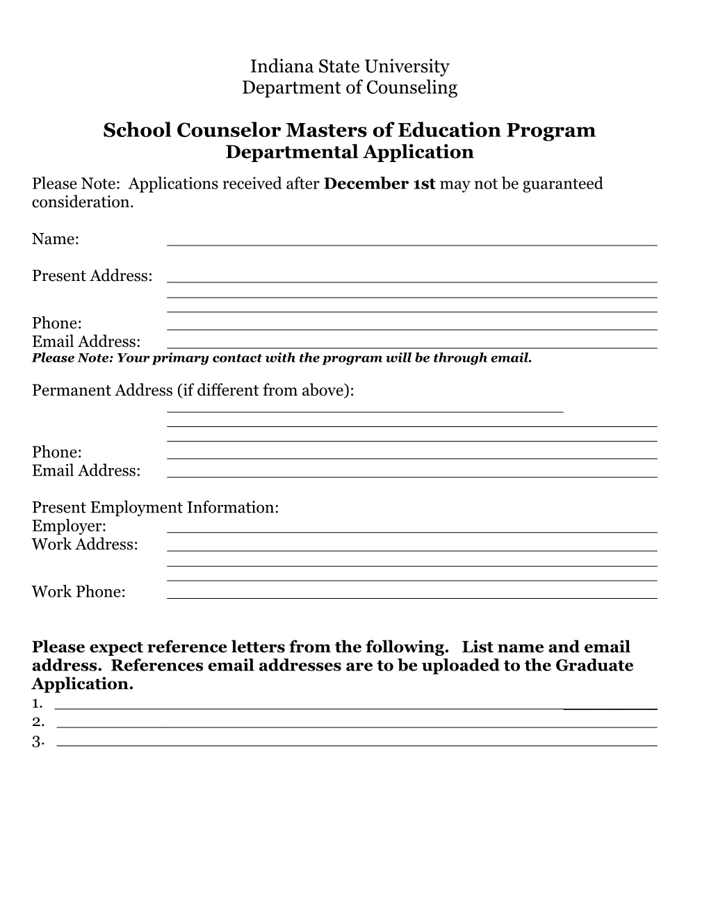 School Counselor Masters of Education Program