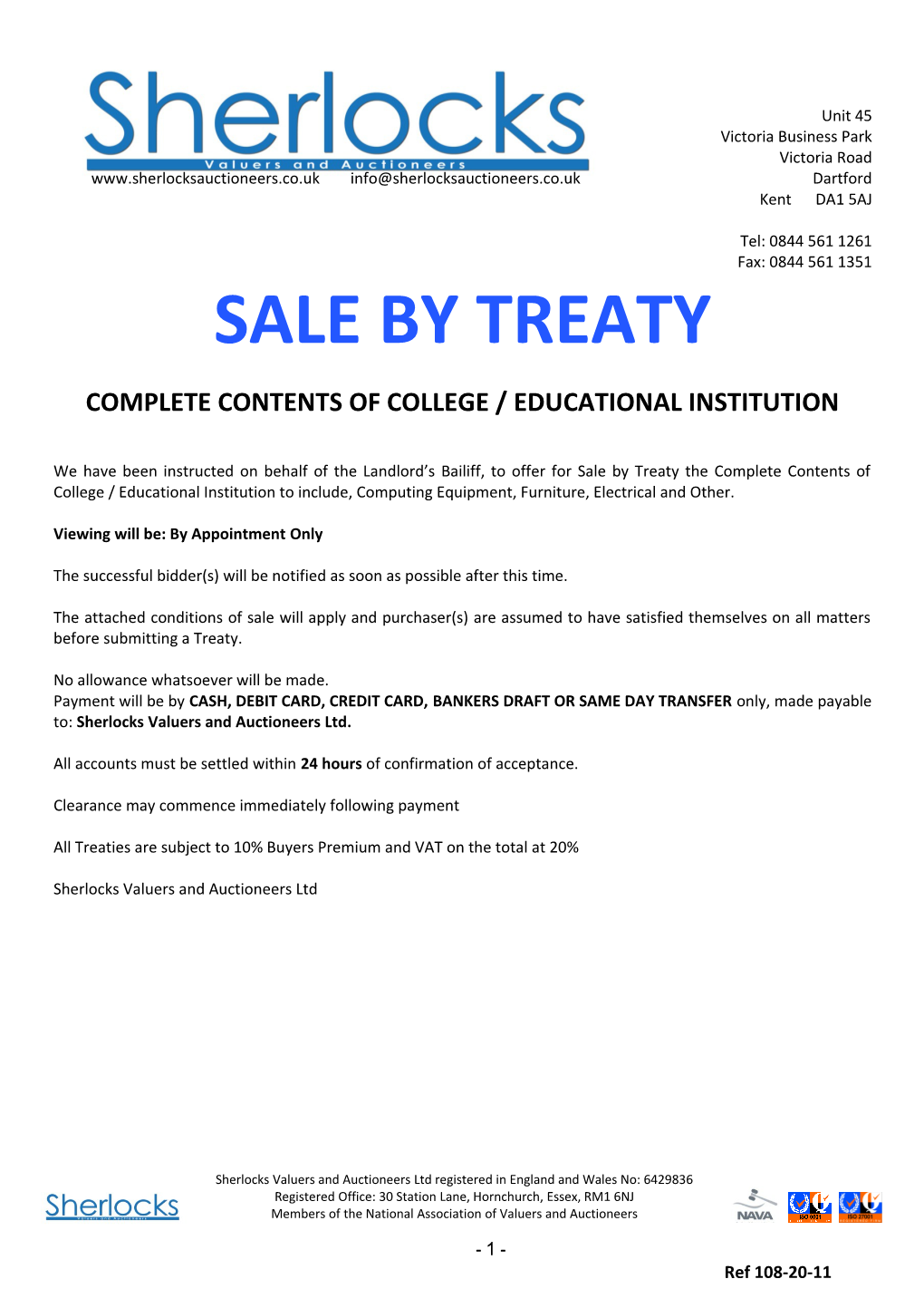 Complete Contents of College / Educational Institution
