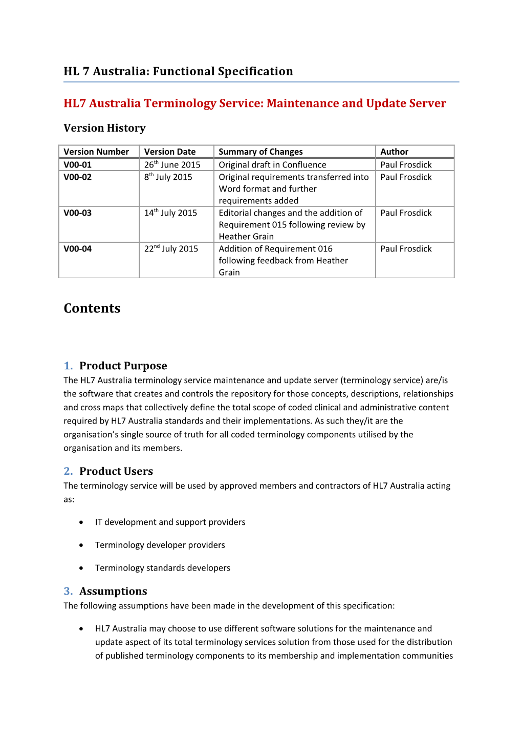 HL7 Australia Terminology Service: Maintenance and Update Server