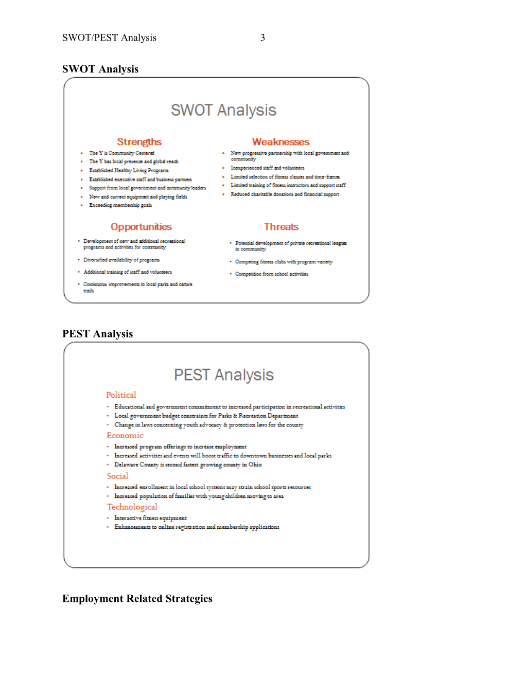 SWOT/PEST Analysis1