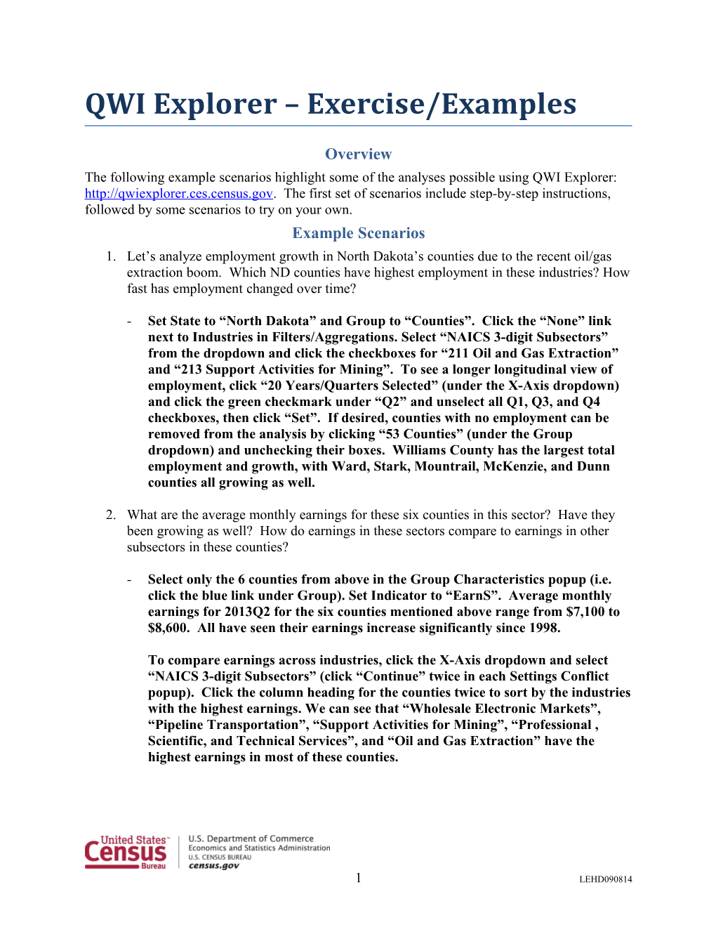 QWI Explorer Exercise/Examples