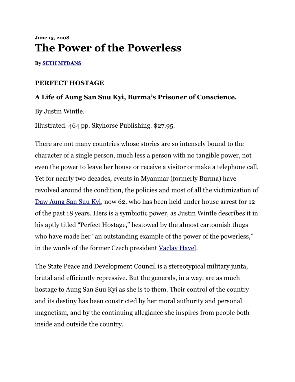 The Power of the Powerless