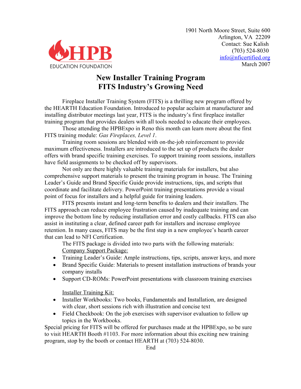 New Installer Training Program