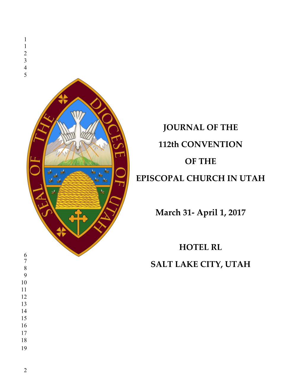 JOURNAL of the 112Thconvention