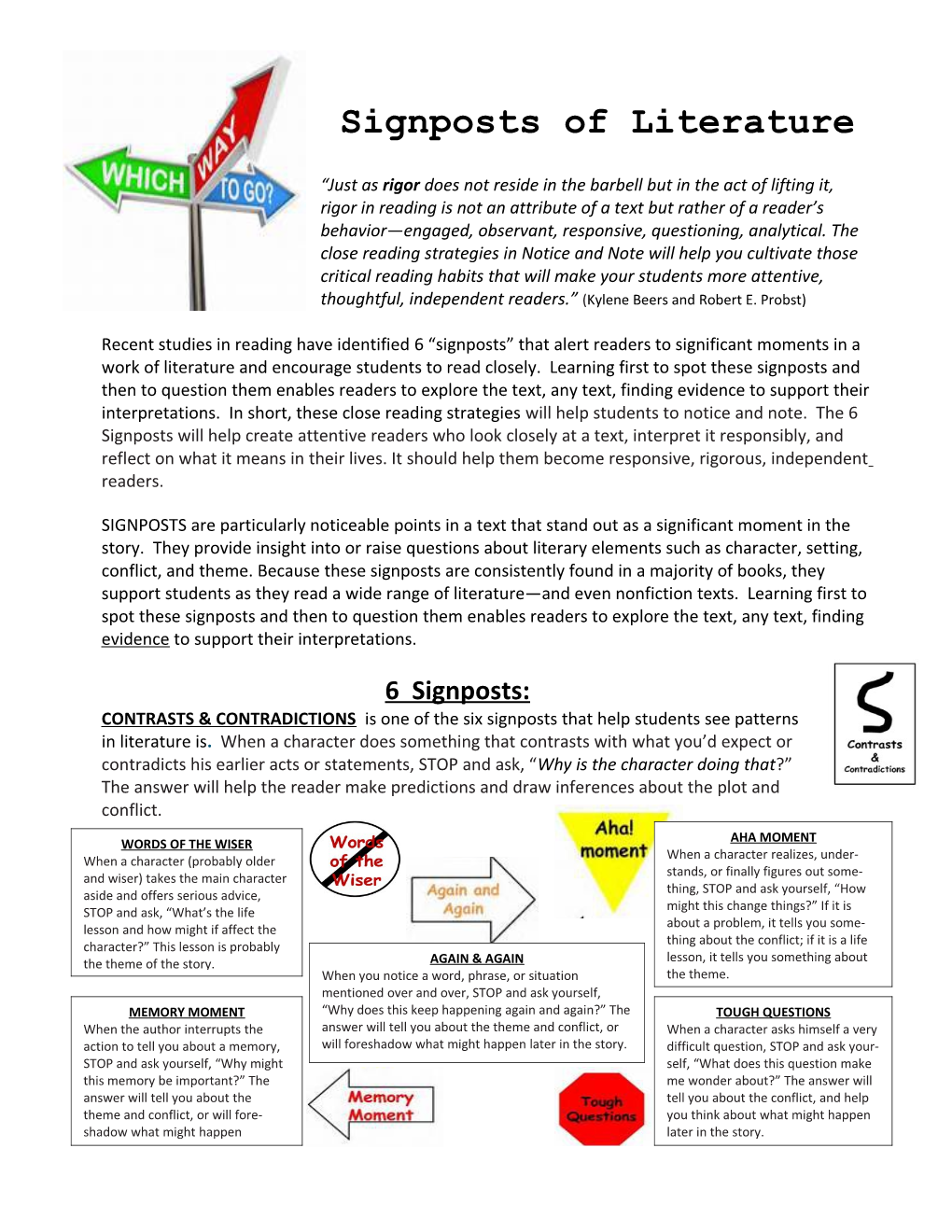 Signposts of Literature