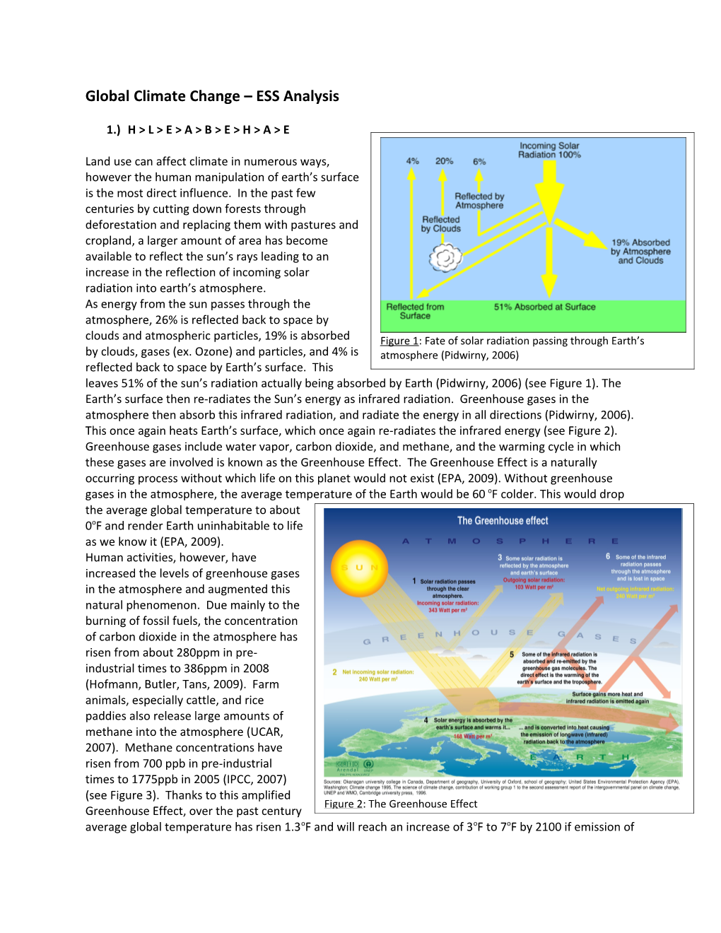 Global Climate Change ESS Analysis