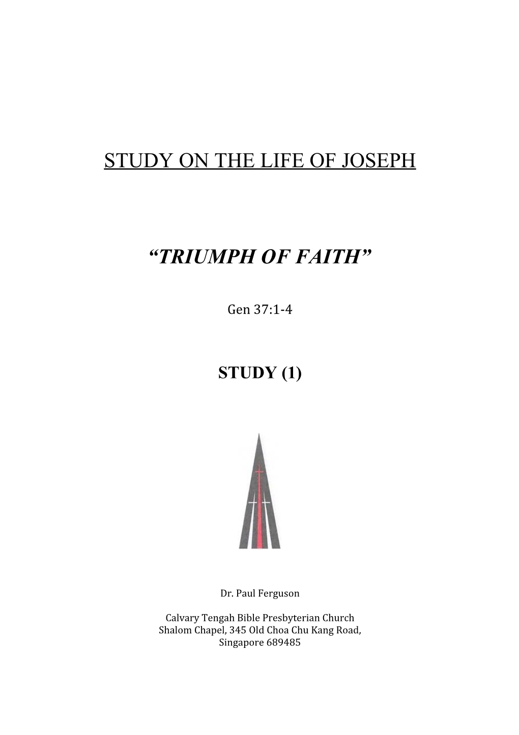 Study on the Life of Joseph