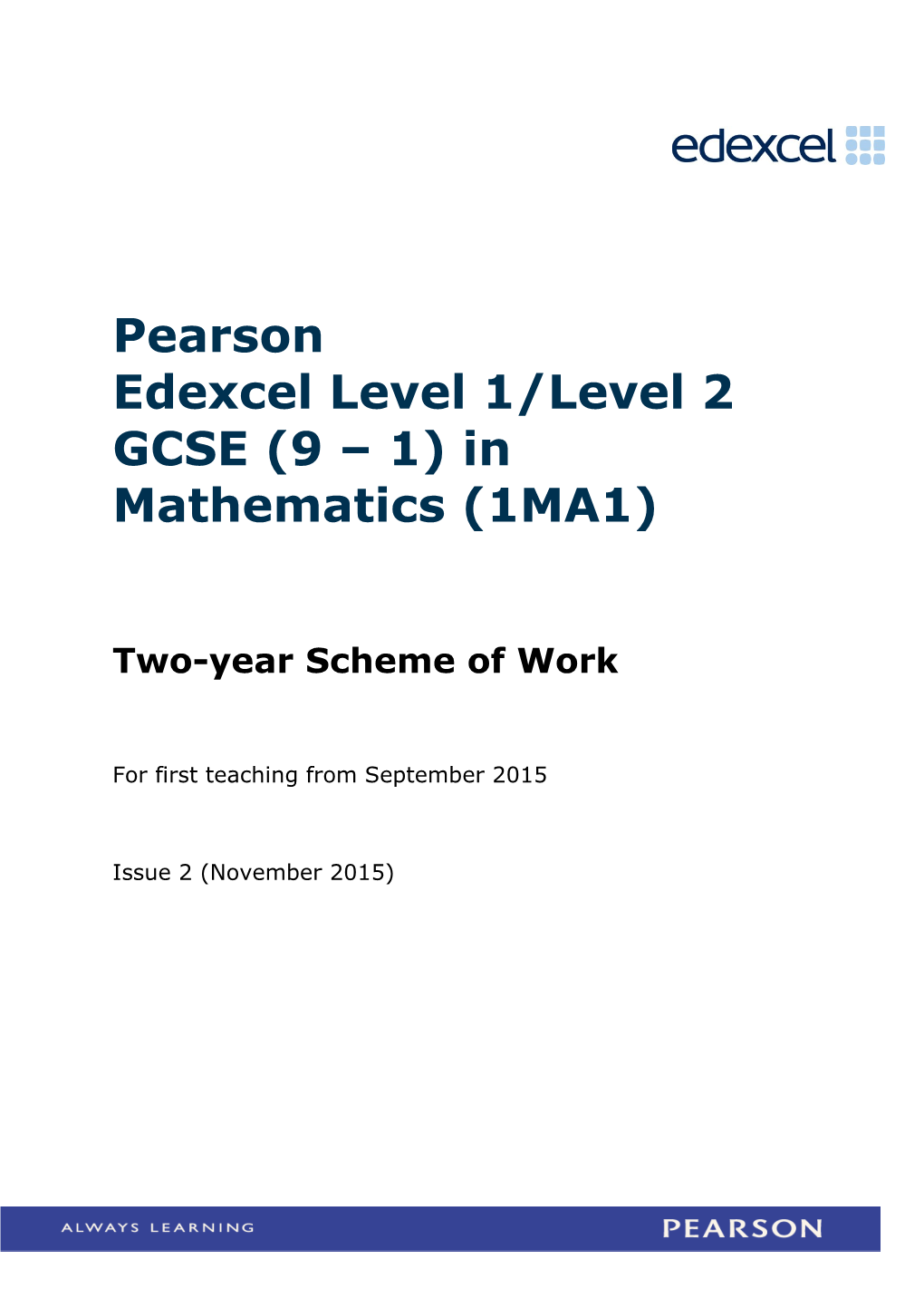 Two-Year Scheme of Work