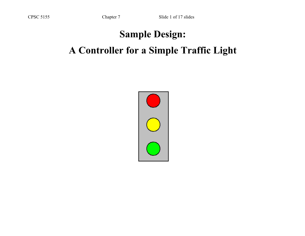 A Controller for a Simple Traffic Light
