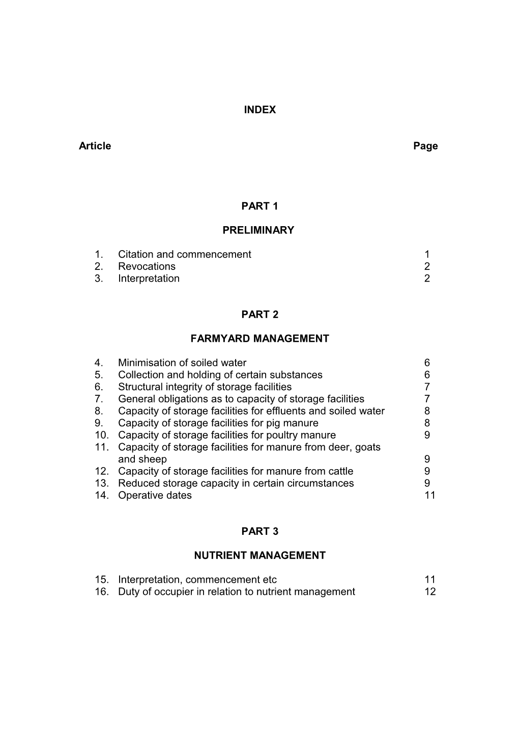 (Good Agricultural Practice for Protection of Waters) Regulations 2006