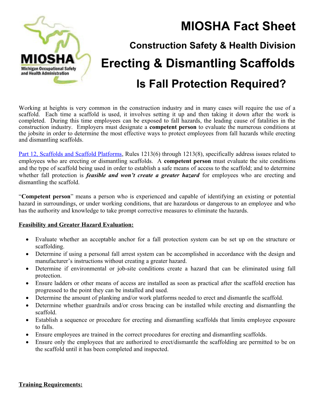 Erecting & Dismantling Scaffolds