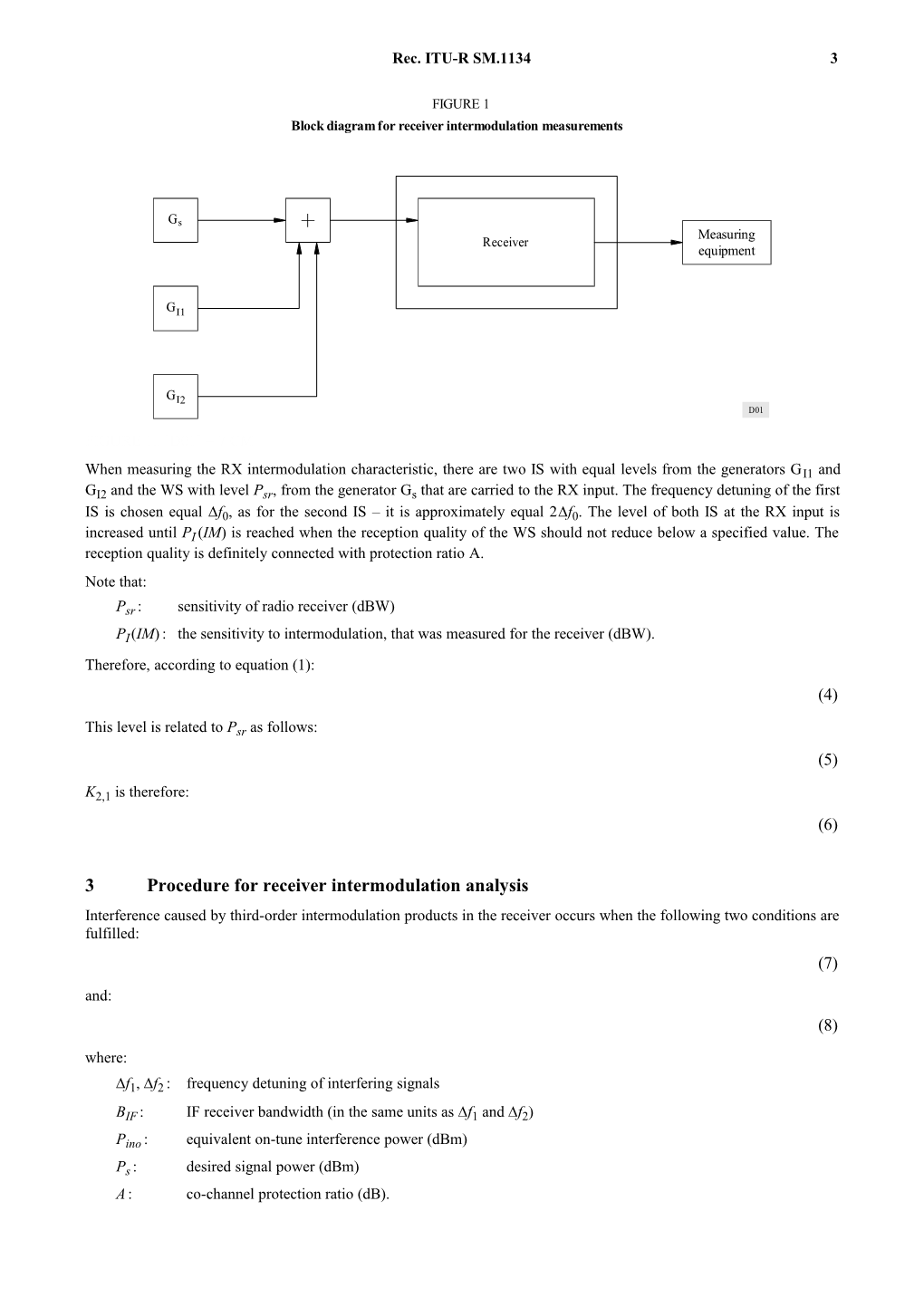 SM.1134 - Intermodulation Interference Calculations in the Land-Mobile Service