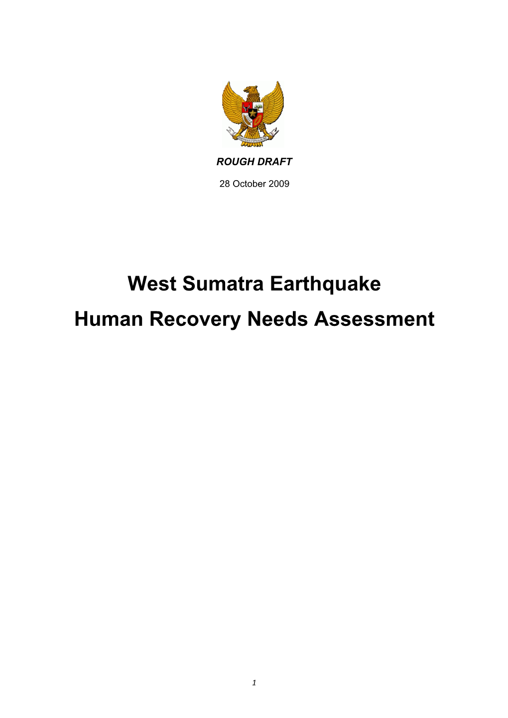 Human Recovery Needs Assessment (HRNA)