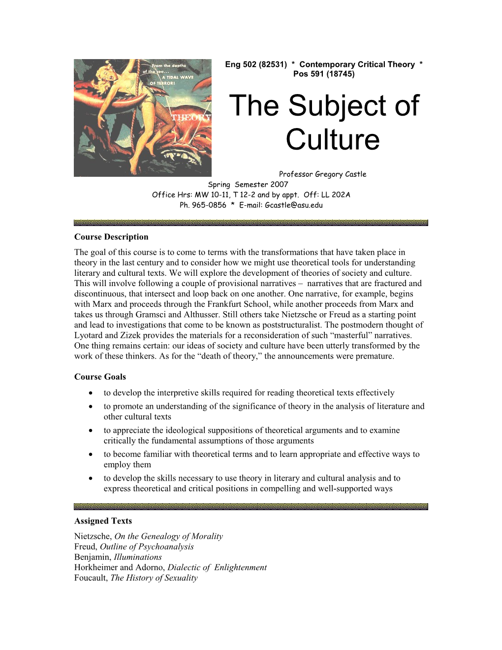 Theories of Society and Culture