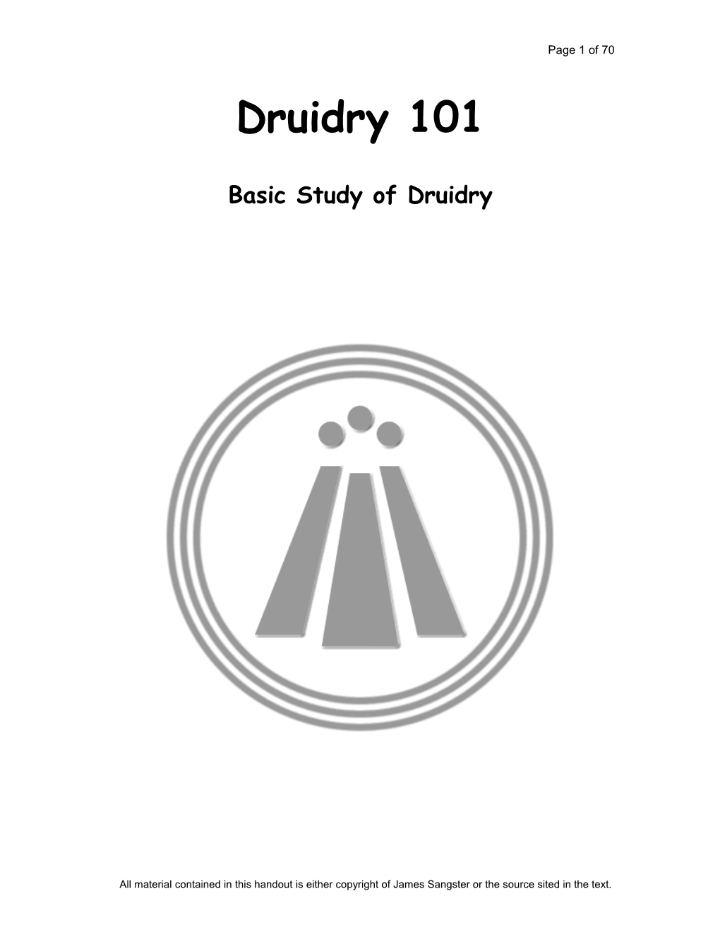 Basic Study of Druidry