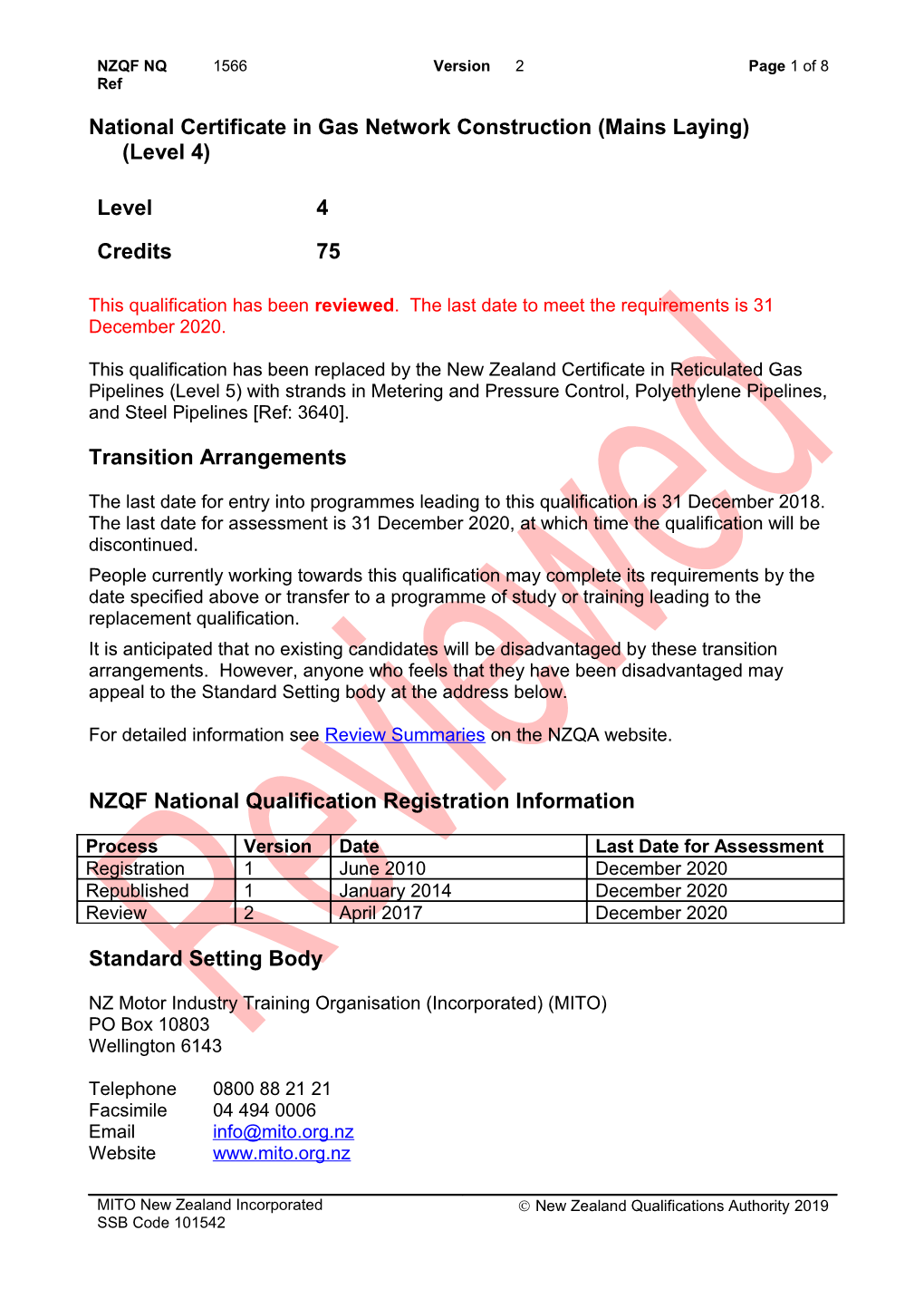 1566 National Certificate in Gas Network Construction (Mains Laying) (Level 4)