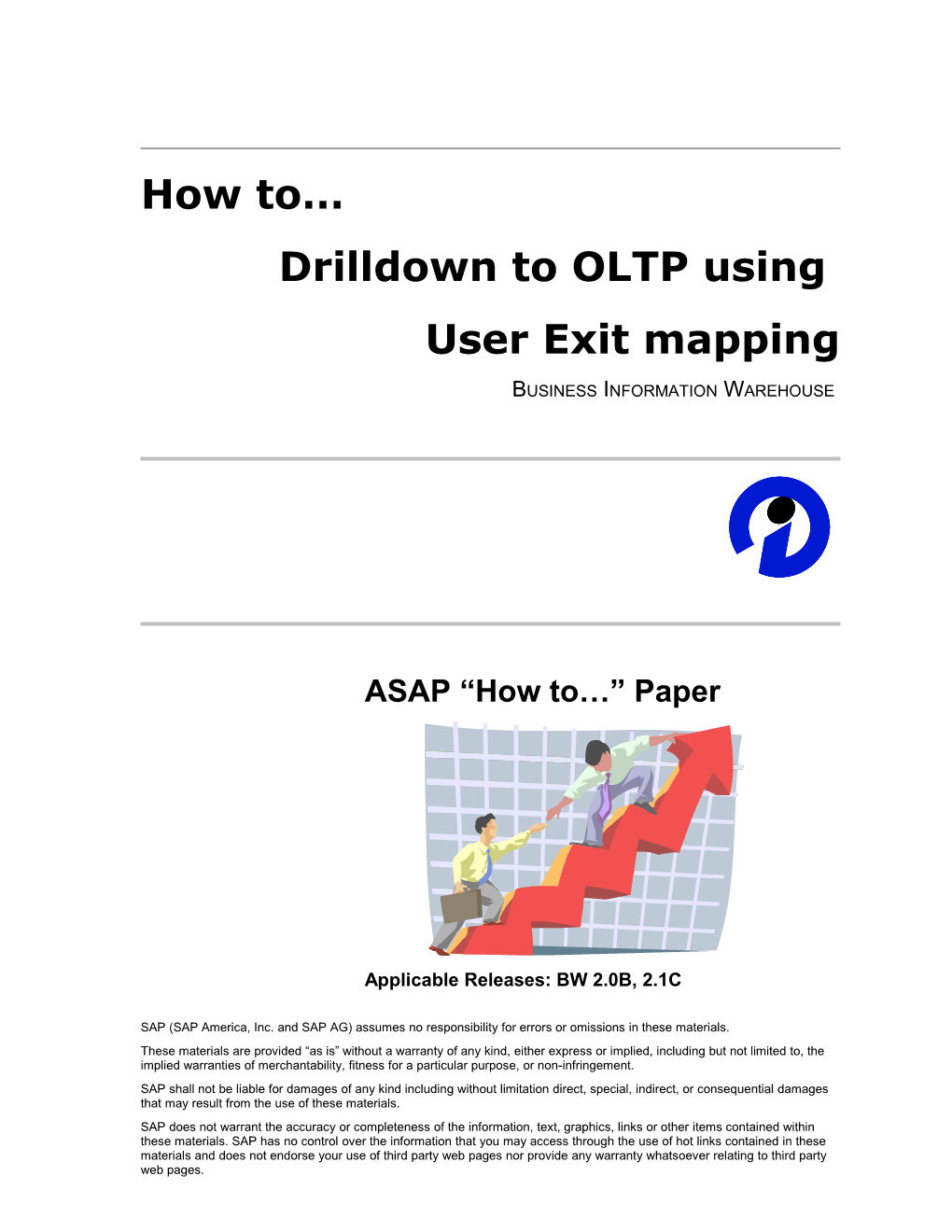 How to Drilldown to OLTP Using User Exit Mapping