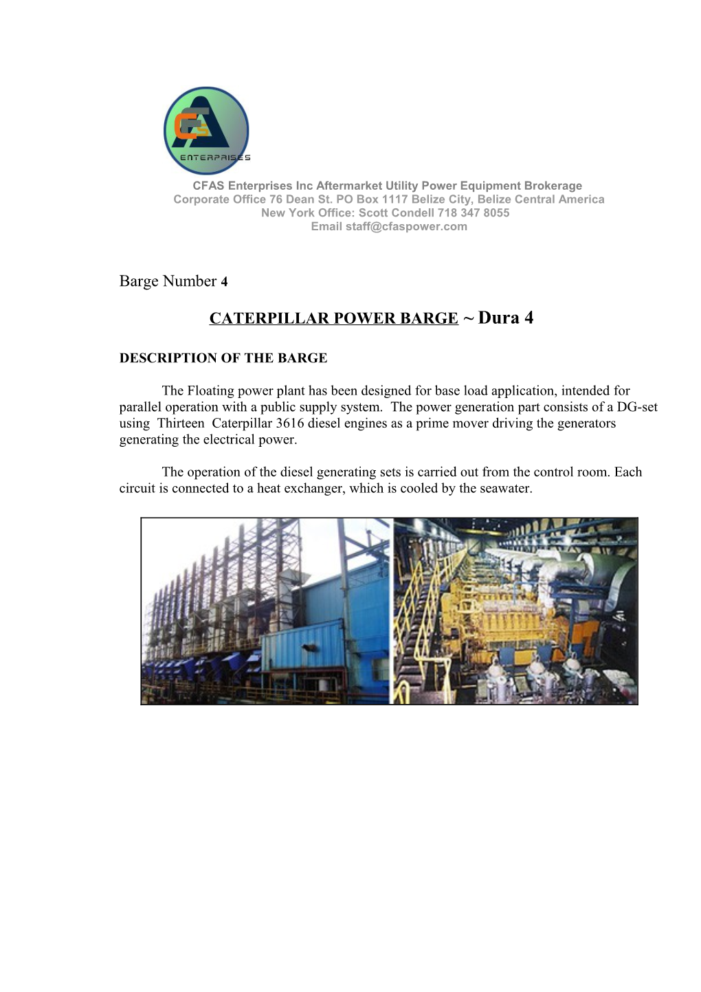 CFAS Enterprises Inc Aftermarket Utility Power Equipment Brokerage
