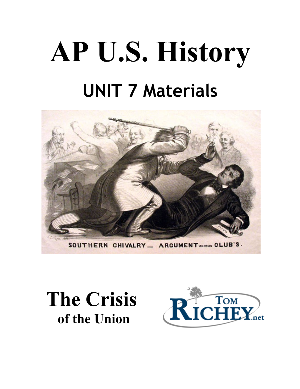 Unit Materials - the Crisis of the Union