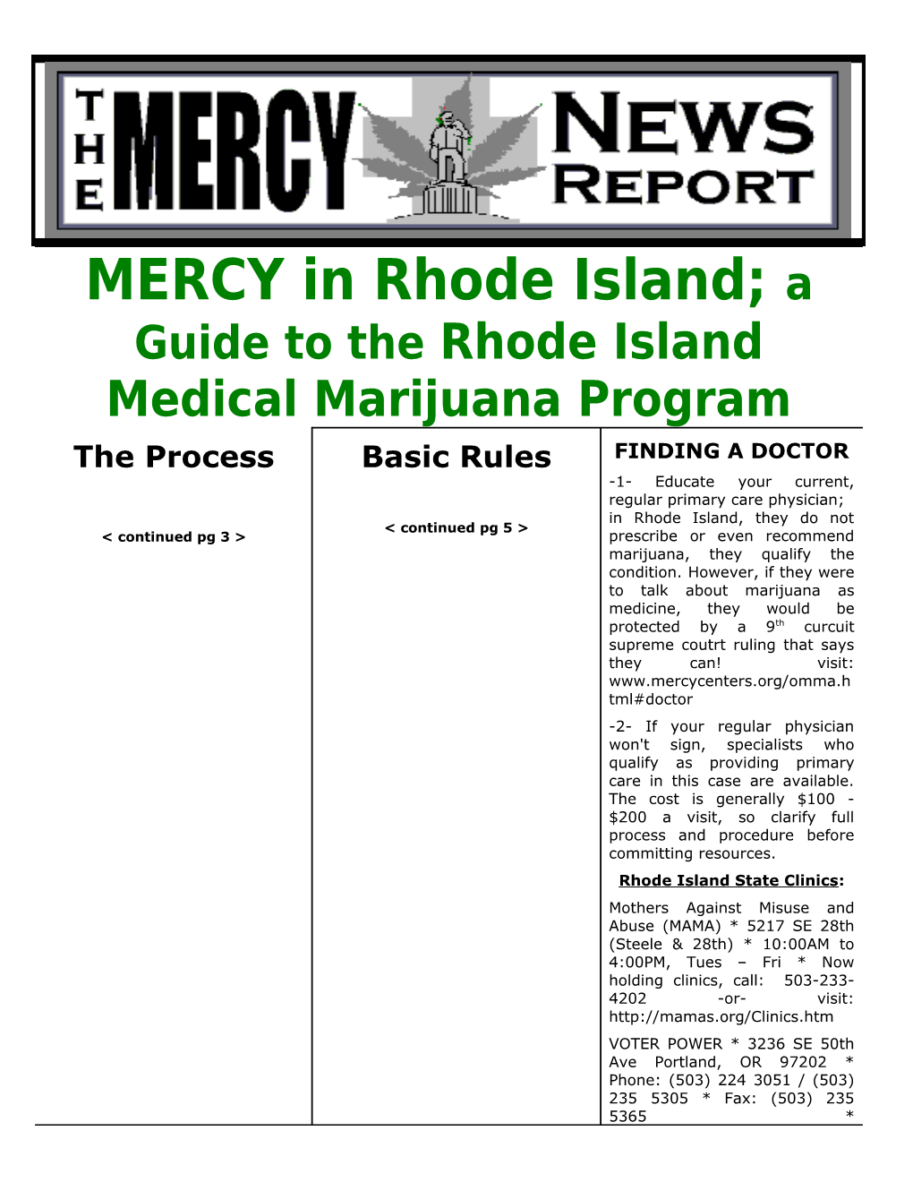 * How to Medical Cannabis * Rhode Island * 2008 * *