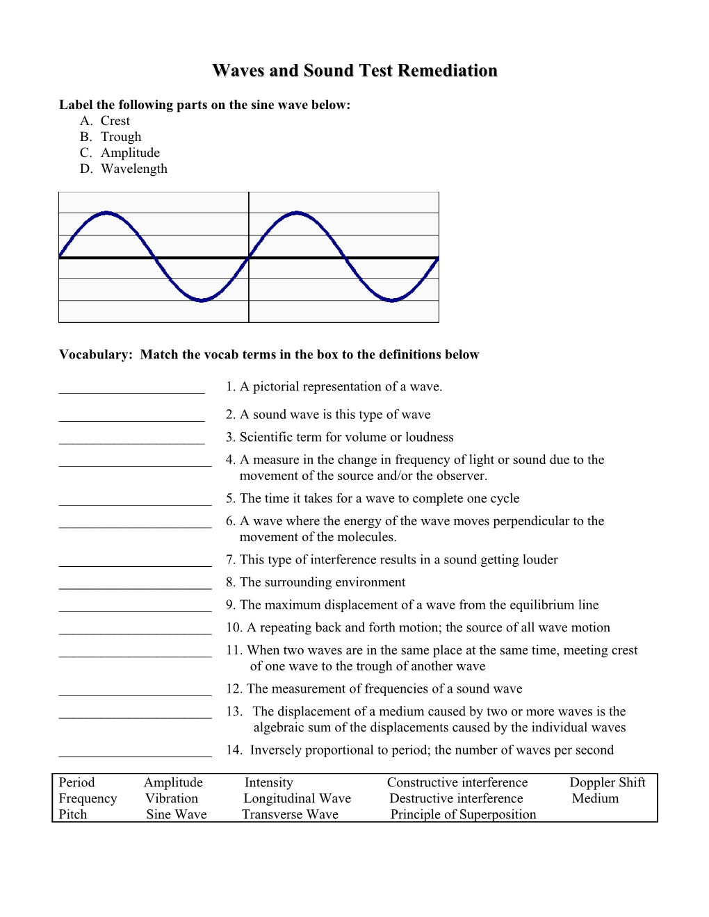 Velocity and Acceleration Test Remediation