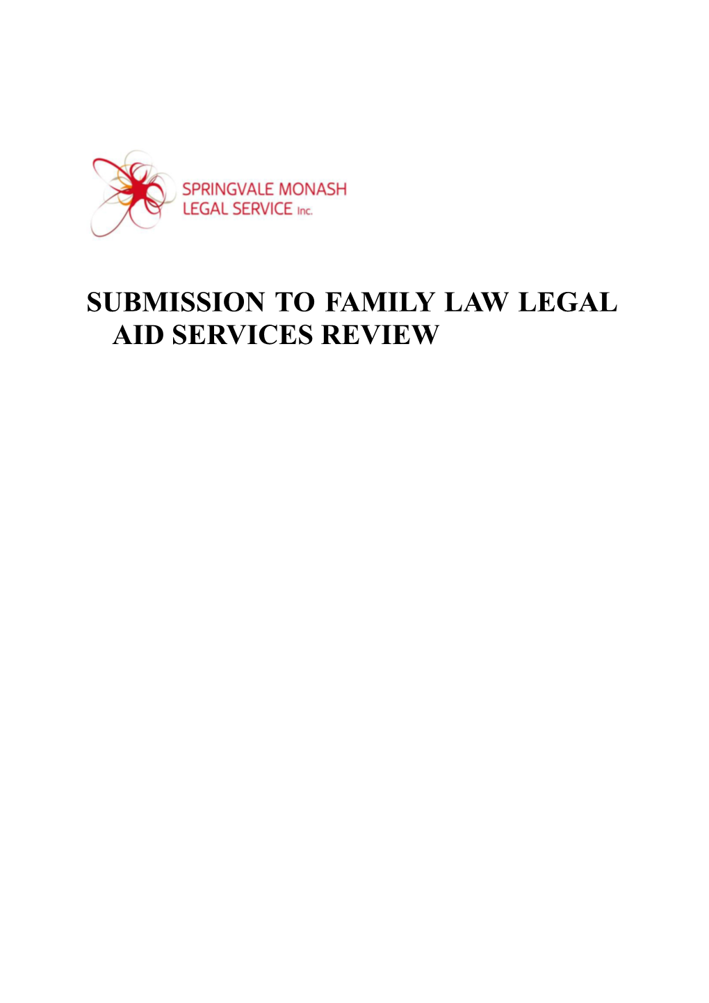 Submission to Family Law Legal Aid Services Review