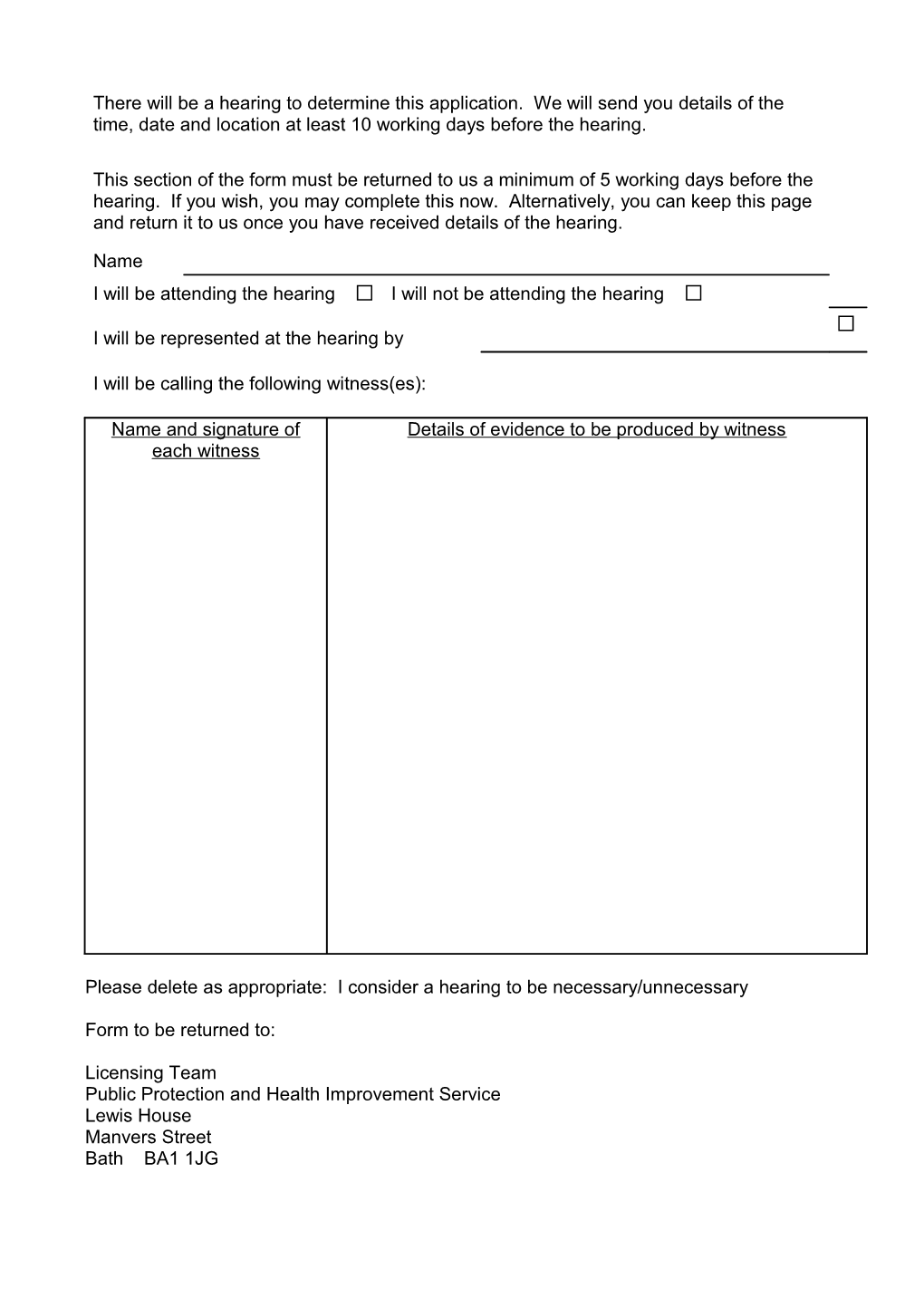 Please Read the Notes at the Back of This Form Prior to Completing It